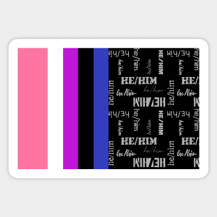 Genderfluid, He/Him Pronouns - Identity Pride Sticker